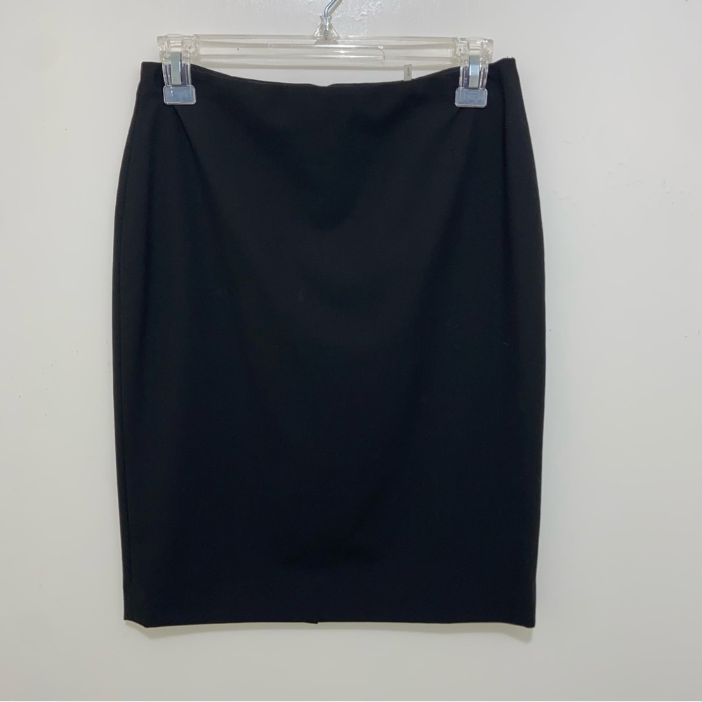 Ellie Tahari Black Bennet Skirt, Wool Blend, Fully Lined